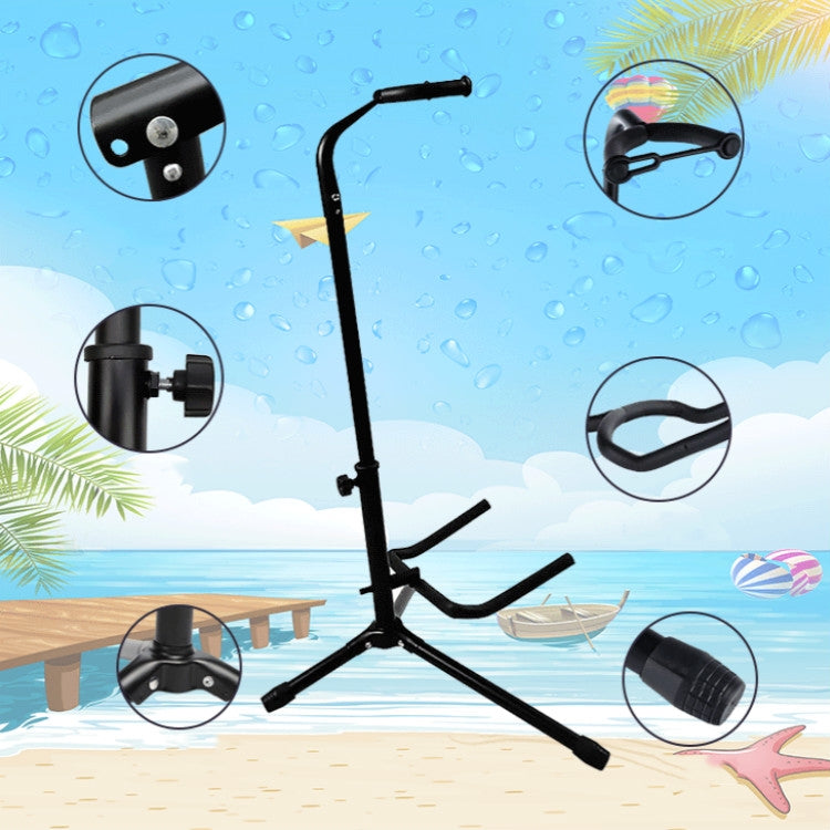 Folding Single Vertical Guitar Stand - String Instrument Accessories by buy2fix | Online Shopping UK | buy2fix