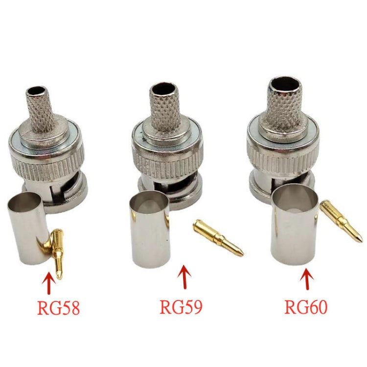 5pcs Cold Pressed BNC Plug Wiring Head, Specification: 58 by buy2fix