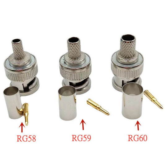 5pcs Cold Pressed BNC Plug Wiring Head, Specification: 59 by buy2fix