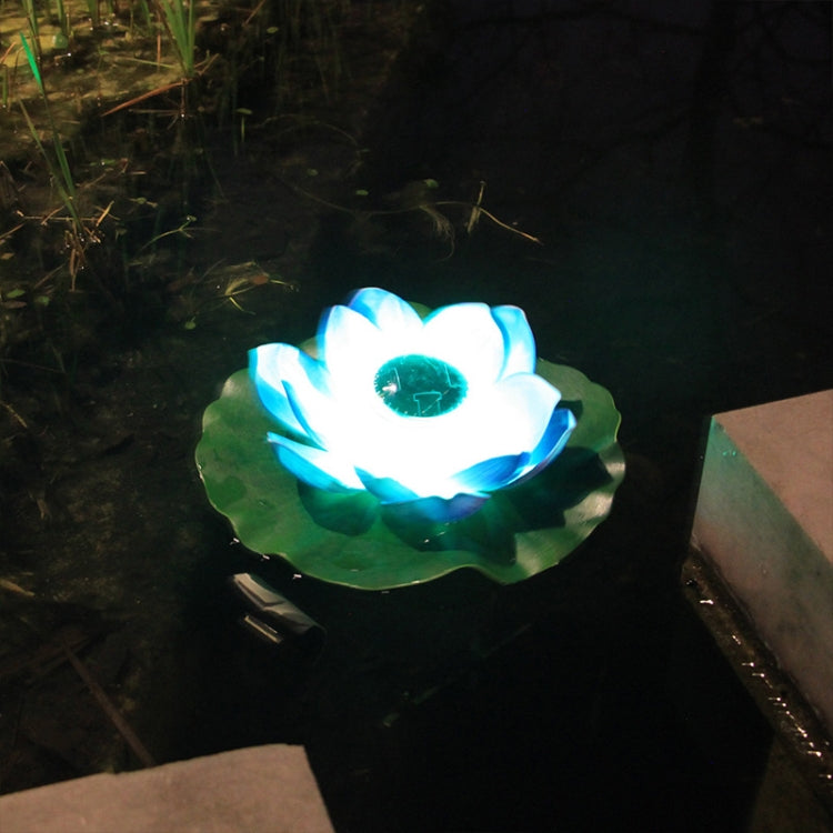 Solar Outdoor Waterproof Floating Light Garden Courtyard Lotus Light(White) by buy2fix