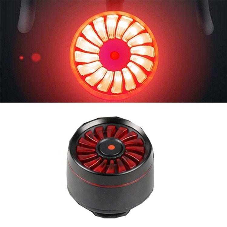 Bicycle Smart Sensor Brake Light USB Tail Light Warning Light(Black) by buy2fix