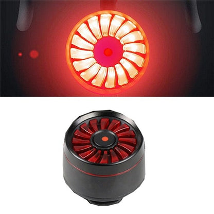 Bicycle Smart Sensor Brake Light USB Tail Light Warning Light(Black) by buy2fix