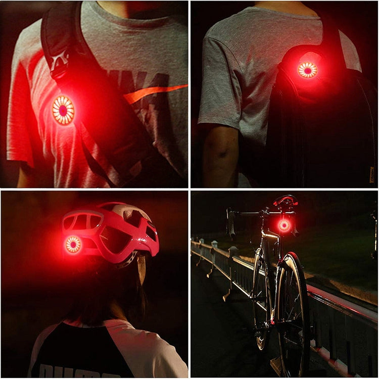 Bicycle Smart Sensor Brake Light USB Tail Light Warning Light(Red) by buy2fix