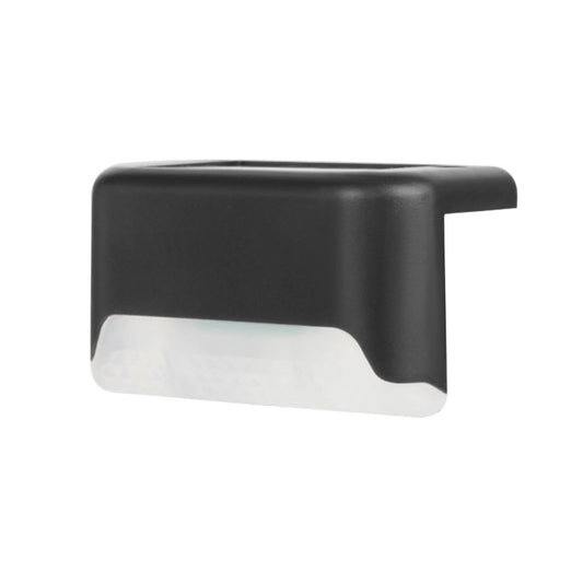 Solar Railing Light Staircase Light Outdoor Waterproof LED Step Light Garden Decoration Landscape Light, Warm White Light(Black) by buy2fix