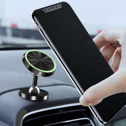 Car Phone Holder Alloy Magnetic Universal Dual Ball Rotating Car Phone Holder,, Color: Black (Single Ball) - Universal Car Holders by buy2fix | Online Shopping UK | buy2fix
