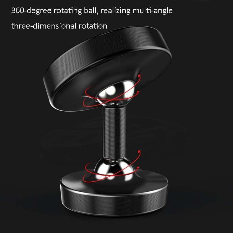 Car Phone Holder Alloy Magnetic Universal Dual Ball Rotating Car Phone Holder,, Color: Black (Single Ball) - Universal Car Holders by buy2fix | Online Shopping UK | buy2fix