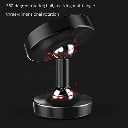 Car Phone Holder Alloy Magnetic Universal Dual Ball Rotating Car Phone Holder,, Color: Black (Single Ball) - Universal Car Holders by buy2fix | Online Shopping UK | buy2fix