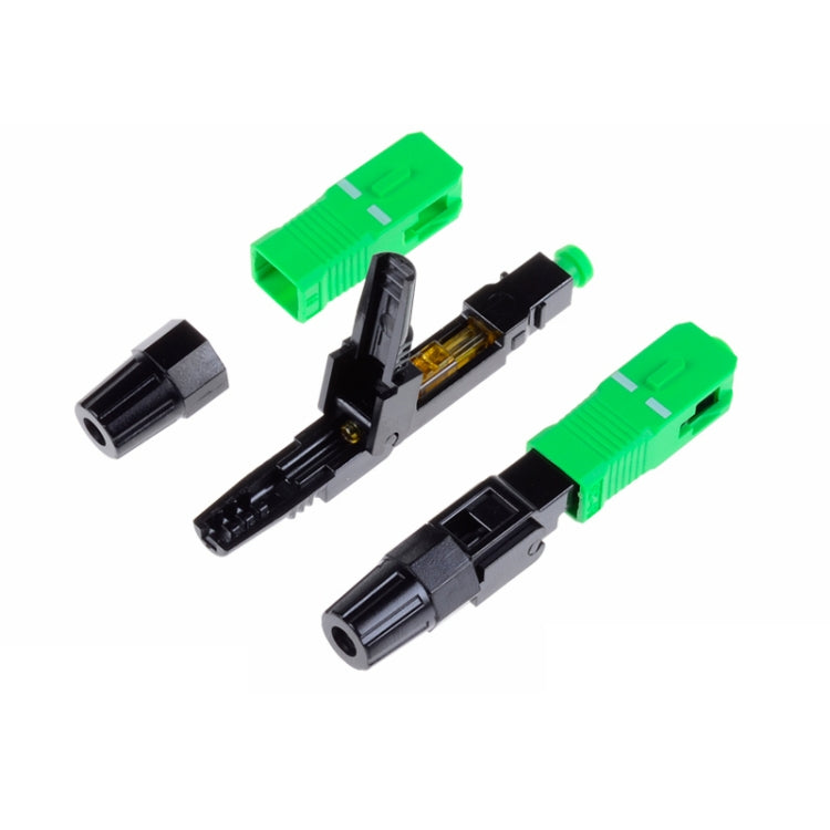 10 PCS FTTH SC APC Single-Mode Fiber Optic Quick Connector(Green) by buy2fix
