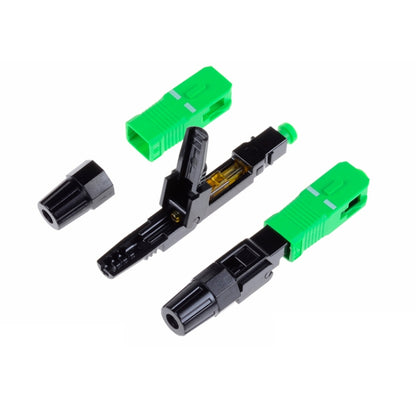 10 PCS FTTH SC APC Single-Mode Fiber Optic Quick Connector(Green) by buy2fix