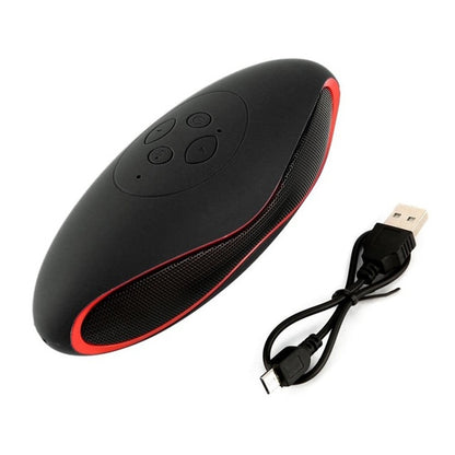 3D Stereo Mini Rugby Shape Bluetooth Speaker with TF Card Slot(Black) - Mini Speaker by buy2fix | Online Shopping UK | buy2fix