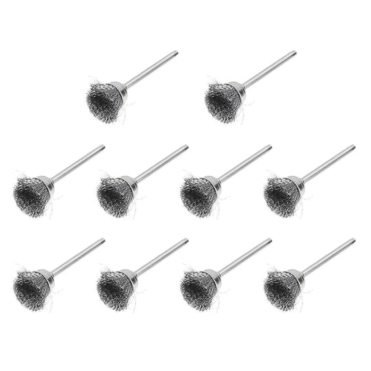 10 PCS Wire Brush Metal Descaling Polishing Brush To Remove Oxide Layer Flat Polishing Brush, Style:Bowl Shape3×15MM