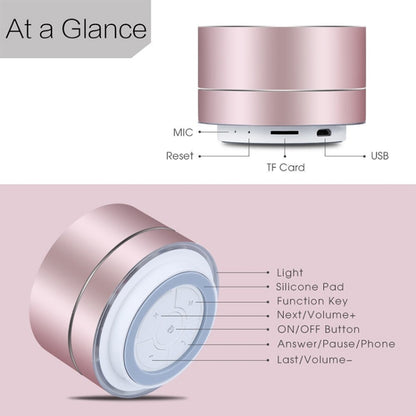 Portable Wireless Bluetooth Speaker Stereo LED Speakers with Built-in Mic MP3 MINI Subwoof Smart Column Loudspeaker - Desktop Speaker by buy2fix | Online Shopping UK | buy2fix
