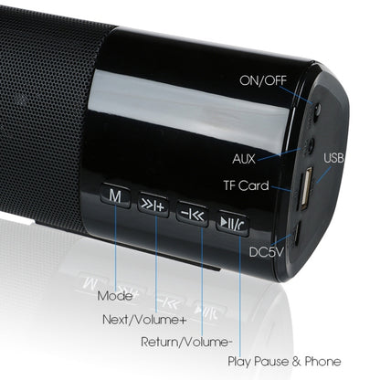 TOPROAD High Power 10W HIFI Portable Wireless Bluetooth Speaker Stereo Soundbar TF FM USB Subwoofer Column for Computer TV Phone(Black) - Desktop Speaker by TOPROAD | Online Shopping UK | buy2fix