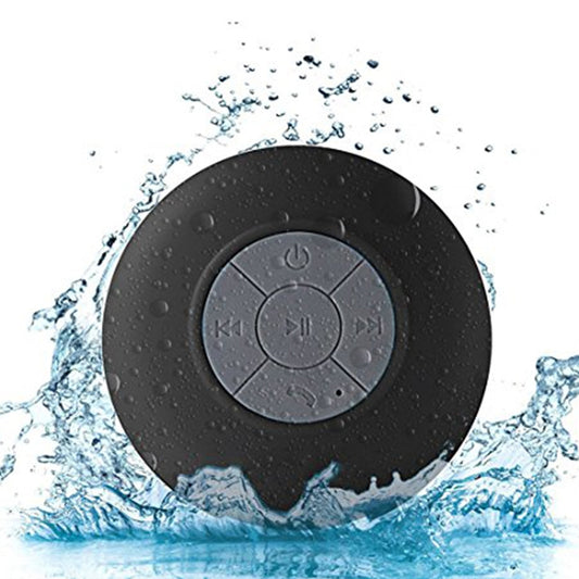 Mini Portable Subwoofer Shower Wireless Waterproof Bluetooth Speaker Handsfree Receive Call Music Suction Mic for iPhone Samsung(Black) - Waterproof Speaker by buy2fix | Online Shopping UK | buy2fix