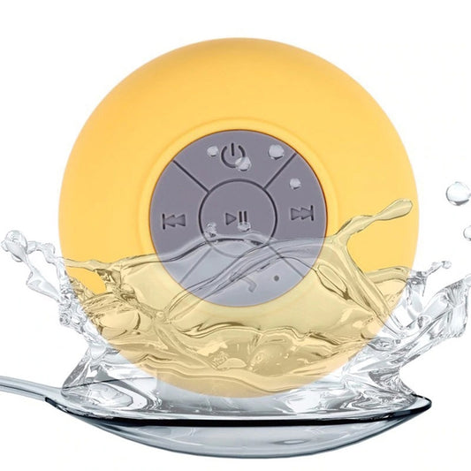 Mini Portable Subwoofer Shower Wireless Waterproof Bluetooth Speaker Handsfree Receive Call Music Suction Mic for iPhone Samsung(Yellow) - Waterproof Speaker by buy2fix | Online Shopping UK | buy2fix