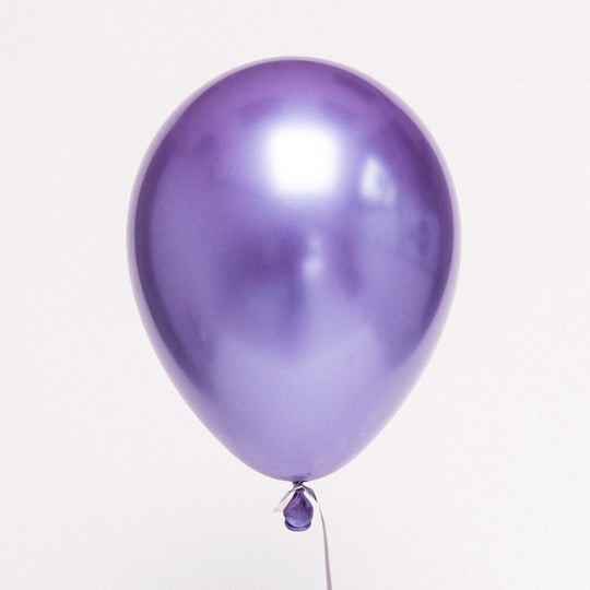 50 PCS 12inch Glossy Metal Pearl Latex Balloons Metallic Color Inflatable Air Ball Birthday Party Decor(Purple)