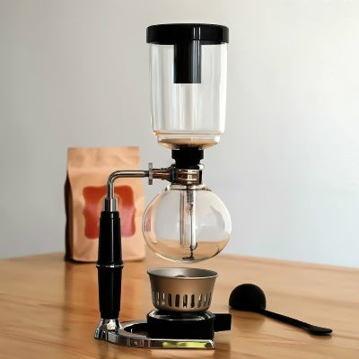 Classic Siphon Coffee Pot Black Handle Glass Syphon Pot for 5 People, Size:37.5x11.3cm(Black) - Coffee Machine & Accessories by buy2fix | Online Shopping UK | buy2fix