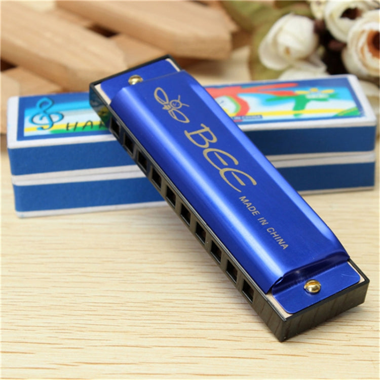 BEE 10-holes Dual-tones C Tone Brace Harmonica(Black) - Wind Instrument Accessories by BEE | Online Shopping UK | buy2fix
