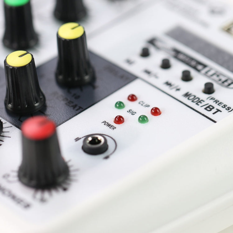 TU04 BT Sound Mixing Console Record 48V Phantom Power Monitor AUX Paths Plus Effects 4 Channels Audio Mixer with USB(Black) by buy2fix