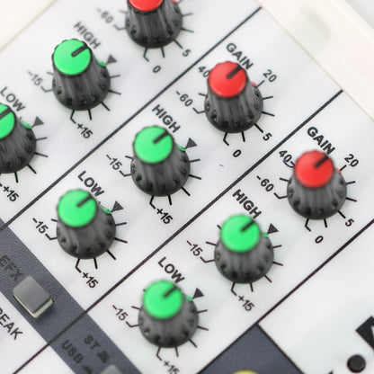 TU04 BT Sound Mixing Console Record 48V Phantom Power Monitor AUX Paths Plus Effects 4 Channels Audio Mixer with USB(Black) by buy2fix