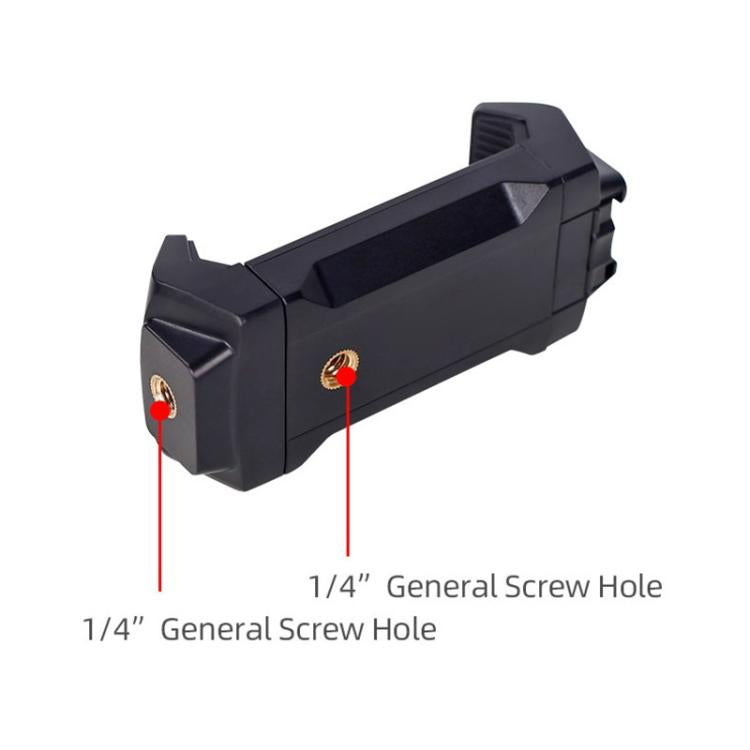 Live Broadcast Tripod Mount Phone Clamp with 1/4 inch Screw Holes & Cold Shoe Base - Other Accessories by buy2fix | Online Shopping UK | buy2fix