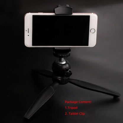 Live Broadcast Tripod Mount Phone Clamp with 1/4 inch Screw Holes & Cold Shoe Base - Other Accessories by buy2fix | Online Shopping UK | buy2fix