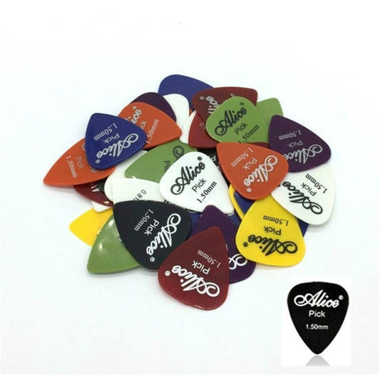 Alice 50 PCS ABS Electric Guitar Picks, Random Color Delivery, Surface:Mirror, Size:1.5mm - String Instrument Accessories by Alice | Online Shopping UK | buy2fix