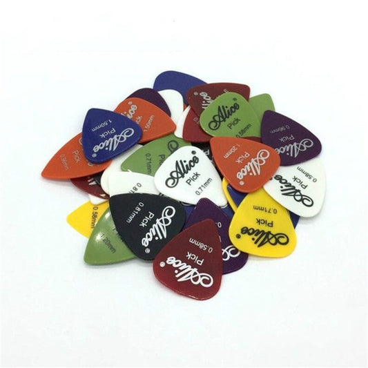 Alice 50 PCS ABS Electric Guitar Picks, Random Color Delivery, Surface:Frosted, Size:0.58-1.5mm 6 Thickness Mixing - String Instrument Accessories by Alice | Online Shopping UK | buy2fix