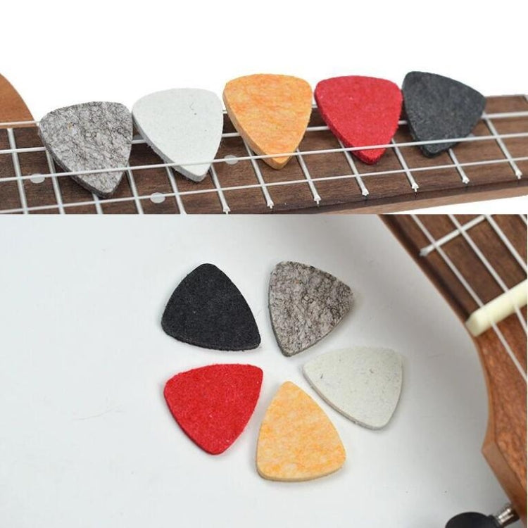 10 PCS Ukulele Guitar Wool Felt Picks(Black) - String Instrument Accessories by buy2fix | Online Shopping UK | buy2fix