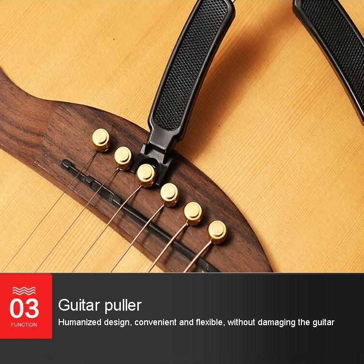 Guitar String Changing Tool Set String Trimmer Winding String Winding Three-in-one Clamp Guitar Accessories(Black Wihout Paper Jam) - String Instrument Accessories by buy2fix | Online Shopping UK | buy2fix