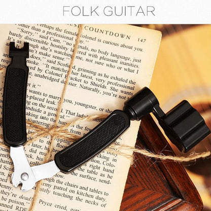 Guitar String Changing Tool Set String Trimmer Winding String Winding Three-in-one Clamp Guitar Accessories(Yellow Wihout Paper Jam) - String Instrument Accessories by buy2fix | Online Shopping UK | buy2fix