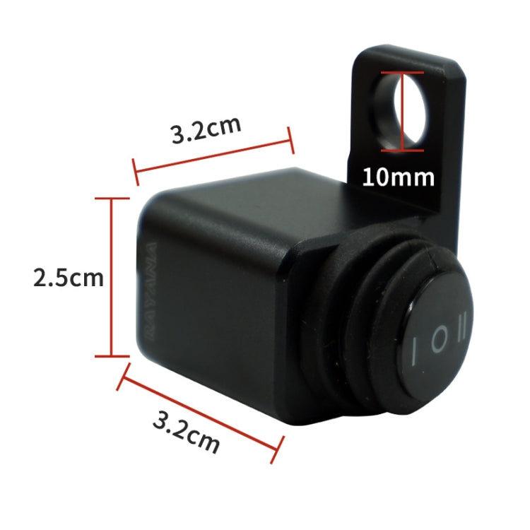 RAYANA Motorcycle Off-Road Vehicle Modification Parts Aluminum Alloy Mirror Seat Switch Headlight Spotlight Double Flash Steering Switch(Waterproof One in Two Out (Hole on the Left))(Waterproof One in Two Out (Hole on the Left)) - Others by buy2fix | Online Shopping UK | buy2fix