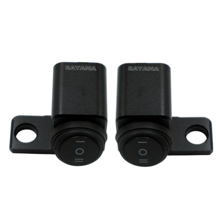 RAYANA Motorcycle Off-Road Vehicle Modification Parts Aluminum Alloy Mirror Seat Switch Headlight Spotlight Double Flash Steering Switch(Waterproof One in Two Out (Hole on the Left))(Waterproof One in Two Out (Hole on the Left)) - Others by buy2fix | Online Shopping UK | buy2fix