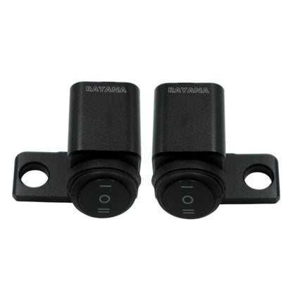 RAYANA Motorcycle Off-Road Vehicle Modification Parts Aluminum Alloy Mirror Seat Switch Headlight Spotlight Double Flash Steering Switch(Waterproof One in Two Out (Hole on the Left))(Waterproof One in Two Out (Hole on the Left)) - Others by buy2fix | Online Shopping UK | buy2fix