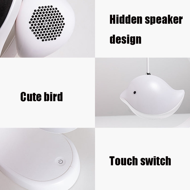 Bird Speaker Night Light Bedroom Bedside Music Desk Lamp, Style:Bluetooth by buy2fix