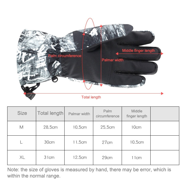 Winter Thermal Ski Gloves Outdoor Waterproof Velvet Gloves Thickening Touch Screen Motorcycle Gloves, Size: XL(Red) - Locomotive Gloves by buy2fix | Online Shopping UK | buy2fix