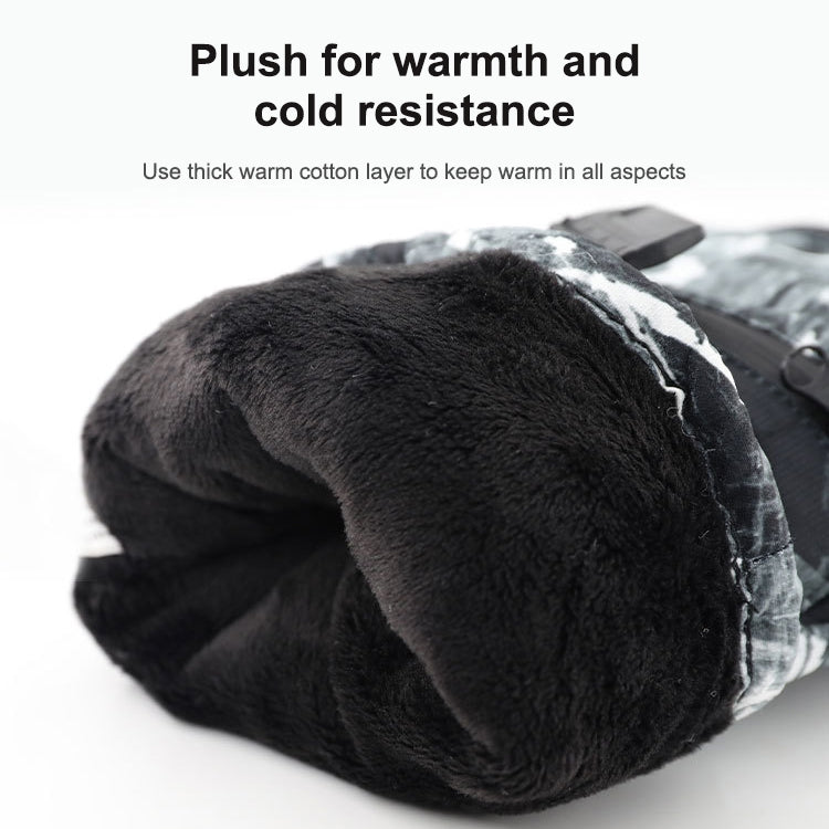 Winter Thermal Ski Gloves Outdoor Waterproof Velvet Gloves Thickening Touch Screen Motorcycle Gloves, Size: XL(Red) - Locomotive Gloves by buy2fix | Online Shopping UK | buy2fix