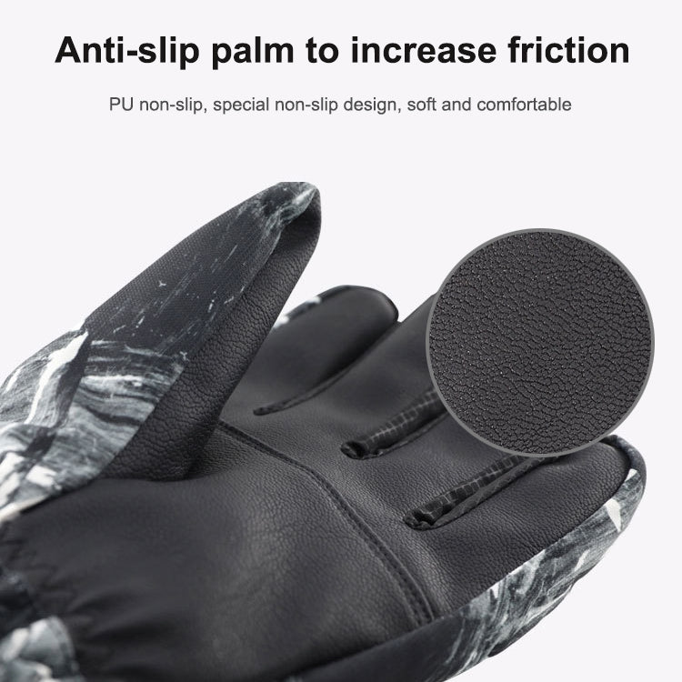 Winter Thermal Ski Gloves Outdoor Waterproof Velvet Gloves Thickening Touch Screen Motorcycle Gloves, Size: XL(Red) - Locomotive Gloves by buy2fix | Online Shopping UK | buy2fix