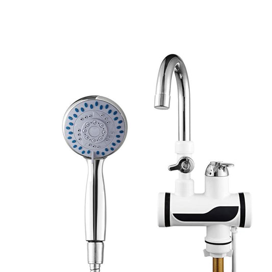Dynamic Digital Display Instant Heating Electric Hot Water Faucet Kitchen&Domestic Hot&Cold Water Heater EU Plug, Style:With Shower Head - Faucets & Accessories by buy2fix | Online Shopping UK | buy2fix