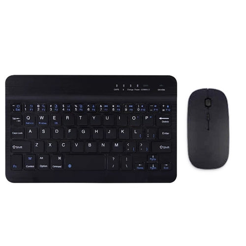 YS-001 7-8 inch Tablet Phones Universal Mini Wireless Bluetooth Keyboard, Style:with Bluetooth Mouse(Black) by buy2fix