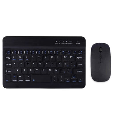 YS-001 7-8 inch Tablet Phones Universal Mini Wireless Bluetooth Keyboard, Style:with Bluetooth Mouse(Black) by buy2fix