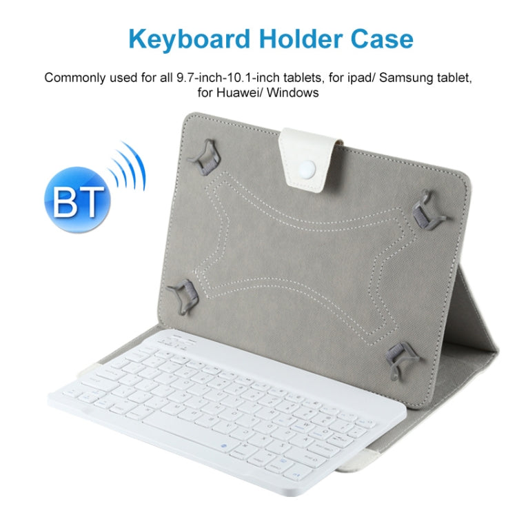 YS-001 7-8 inch Tablet Phones Universal Mini Wireless Bluetooth Keyboard, Style:with Bluetooth Mouse(White) by buy2fix