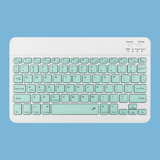 Universal Ultra-Thin Portable Bluetooth Keyboard and Mouse Set For Tablet Phones, Size:10 inch(Green Keyboard) by buy2fix