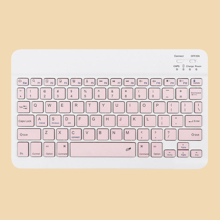 Universal Ultra-Thin Portable Bluetooth Keyboard and Mouse Set For Tablet Phones, Size:10 inch(Pink Keyboard) by buy2fix