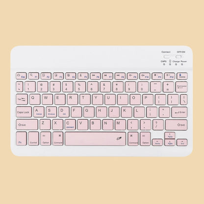 Universal Ultra-Thin Portable Bluetooth Keyboard and Mouse Set For Tablet Phones, Size:10 inch(Pink Keyboard) by buy2fix