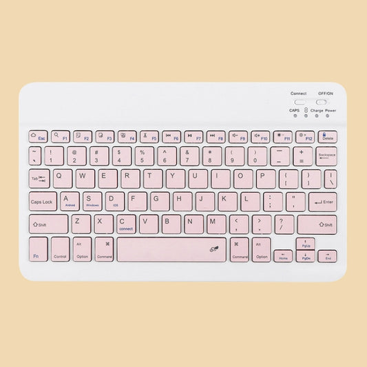 Universal Ultra-Thin Portable Bluetooth Keyboard and Mouse Set For Tablet Phones, Size:10 inch(Pink Keyboard) by buy2fix