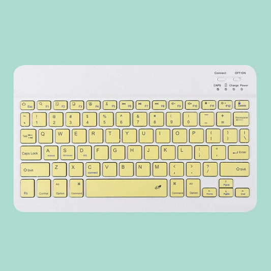 Universal Ultra-Thin Portable Bluetooth Keyboard and Mouse Set For Tablet Phones, Size:10 inch(Yellow Beyboard) by buy2fix