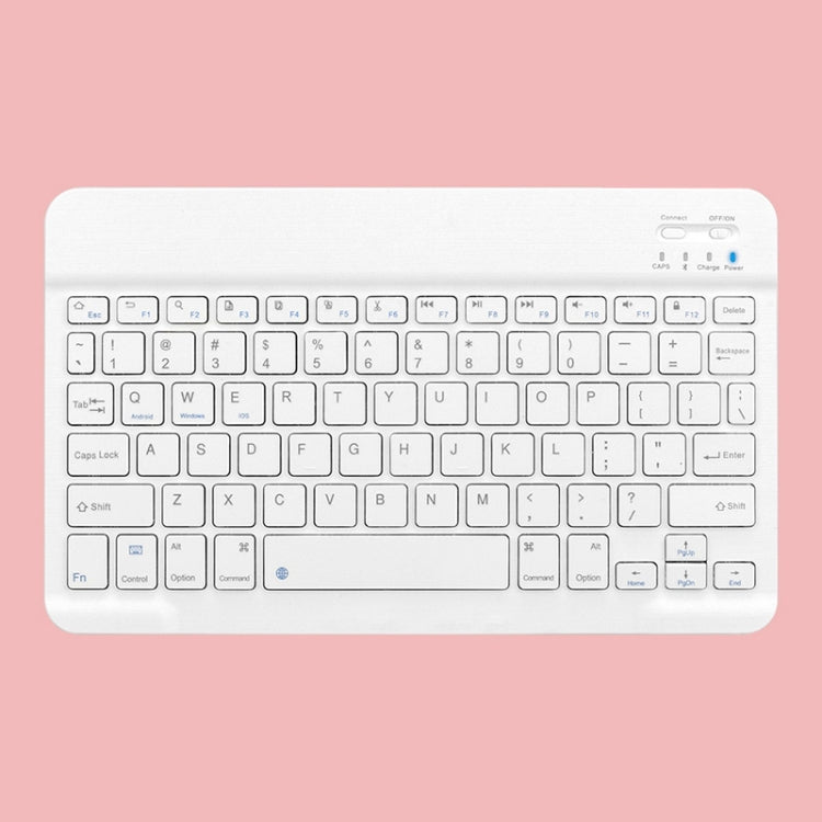 Universal Ultra-Thin Portable Bluetooth Keyboard For Tablet Phones, Size:10 inch(White Keyboard) by buy2fix