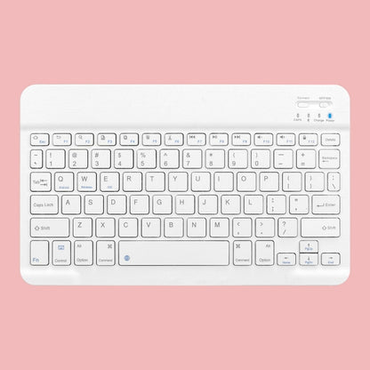 Universal Ultra-Thin Portable Bluetooth Keyboard For Tablet Phones, Size:10 inch(White Keyboard) by buy2fix