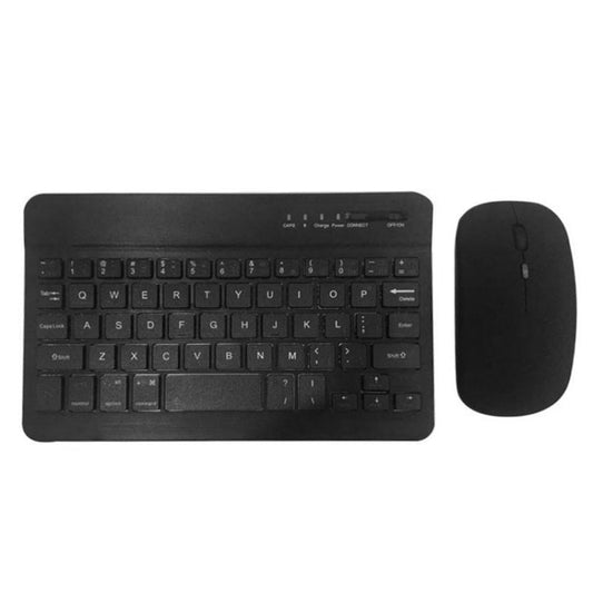 Universal Ultra-Thin Portable Bluetooth Keyboard and Mouse Set For Tablet Phones, Size:10 inch(Black Keyboard + Black Mouse) by buy2fix